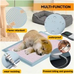 Pet Heating Pad,Waterproof Heated Cat Bed with Washable Covers and Soft Blanket,13.8 x 19.7 Inches,Self Heating Pet Pad with Intelligent Thermostat