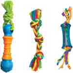 Petstages 狗狗清凉出牙棒 - 适合出牙幼犬的舒缓咀嚼玩具 - 可冷冻，进一步缓解疼痛 - 耐用安全的牙科辅助器，多色，均码