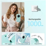 Phomemo D30 Label Maker Machine, Portable Bluetooth Mini Label Printer, Smart Phone Handheld Thermal Sticker Small Labeler Multiple Templates Font Icon Inkless for Home Office