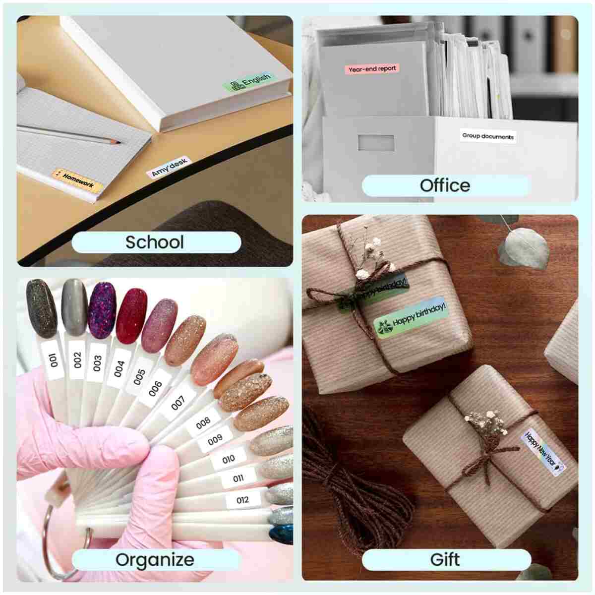 Phomemo D30 Label Maker Machine, Portable Bluetooth Mini Label Printer, Smart Phone Handheld Thermal Sticker Small Labeler Multiple Templates Font Icon Inkless for Home Office
