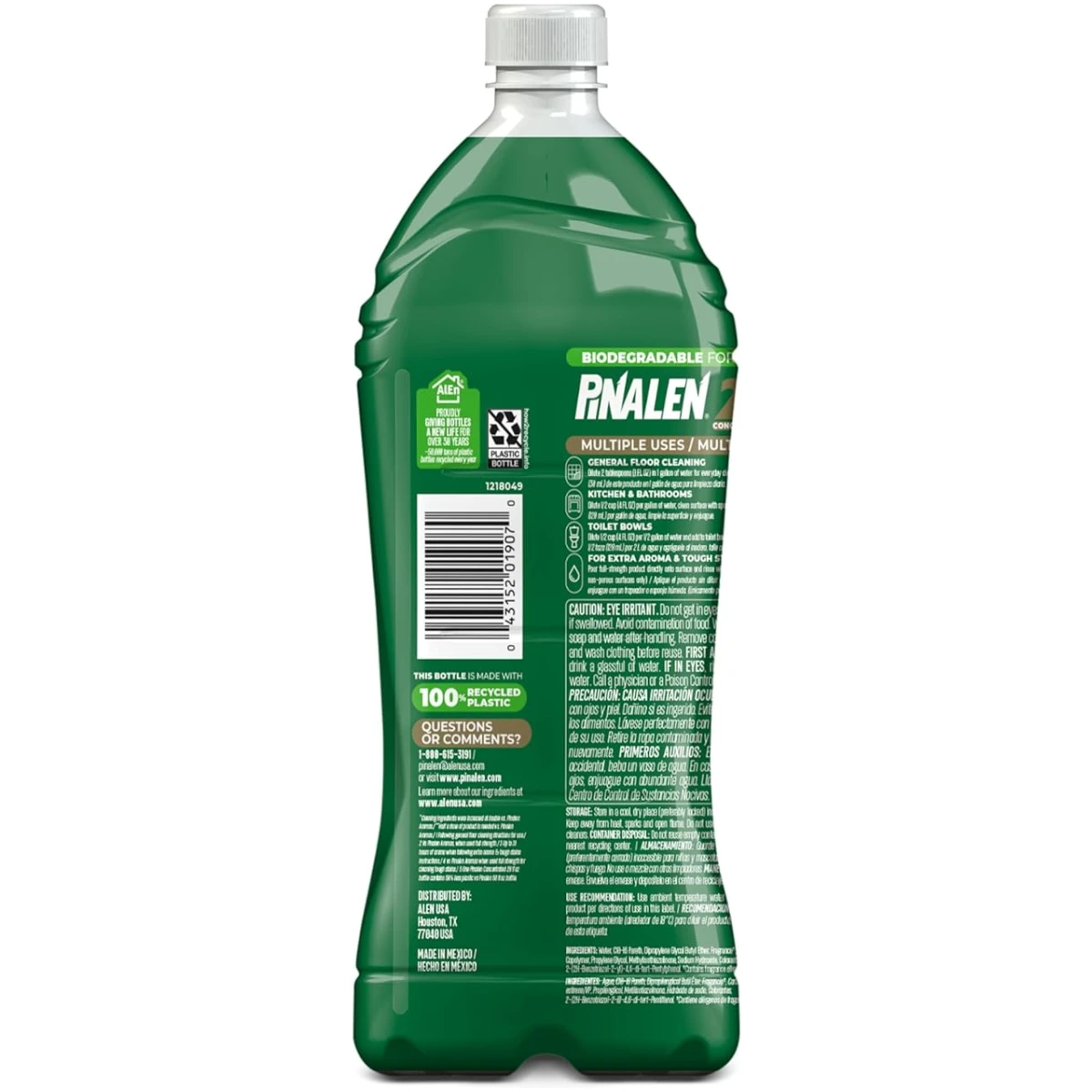 PINALEN 2X Concentrated Multipurpose Cleaner - Fresh Pine Scent - 28 fl oz - All Purpose Cleaner for Kitchen, Bathroom, Laundry, Floors & Outdoors