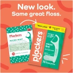 Plackers Micro Line Dental Floss Picks, Fold-Out FlipPick, Tuffloss, Easy Storage with Sure-Zip Seal, Fresh Mint Flavor, 36 Count (Packaging May Vary)