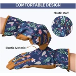 Pleneal Gardening Gloves for Women - Leather Garden Gloves Thorn Proof, Outdoor Protective Working Glove for Weeding