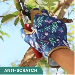 Pleneal Gardening Gloves for Women - Leather Garden Gloves Thorn Proof, Outdoor Protective Working Glove for Weeding