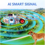 Plkm Dog Wireless Fence 2025 Newest Pet Intelligent Electric Containment System, Dog Out of Range Reminder Transmitter AI Smart Alarm, 360° Strong Signal Coverage, Display...