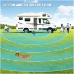 Plkm Wireless Dog Fence Indoor Outdoor Wireless Fence Dog Training Collar 3 in 1 Pet Intelligent System, Out-of-Range Reminder AI Technology, Adjustable Range Shock Strength,...
