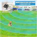 Plkm Wireless Dog Fence Indoor Outdoor Wireless Fence Dog Training Collar 3 in 1 Pet Intelligent System, Out-of-Range Reminder AI Technology, Adjustable Range Shock Strength,...