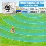 Plkm Wireless Dog Fence Indoor Outdoor Wireless Fence Dog Training Collar 3 in 1 Pet Intelligent System, Out-of-Range Reminder AI Technology, Adjustable Range Shock Strength,...