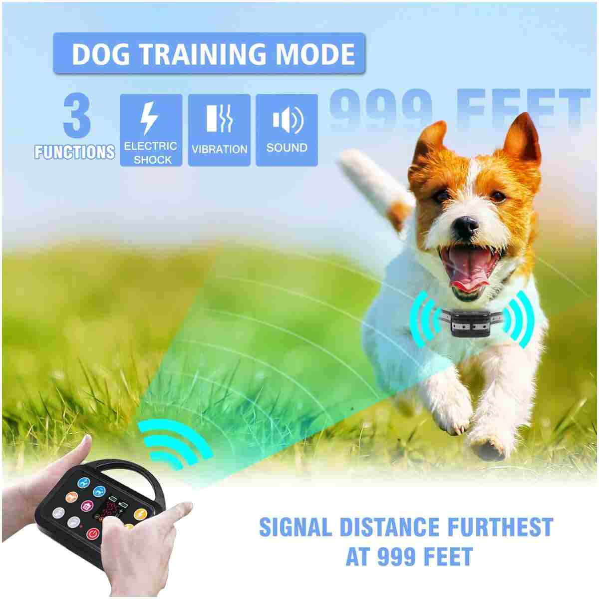 Plkm Wireless Dog Fence Indoor Outdoor Wireless Fence Dog Training Collar 3 in 1 Pet Intelligent System, Out-of-Range Reminder AI Technology, Adjustable Range Shock Strength,...