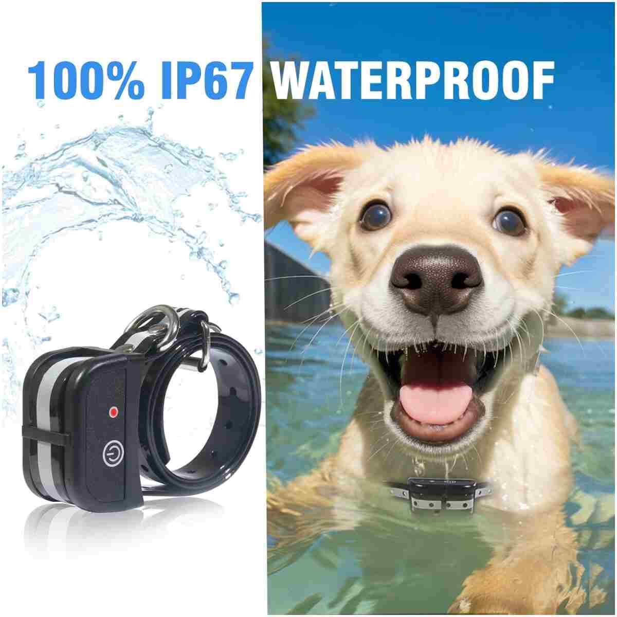 Plkm Wireless Dog Fence Indoor Outdoor Wireless Fence Dog Training Collar 3 in 1 Pet Intelligent System, Out-of-Range Reminder AI Technology, Adjustable Range Shock Strength,...