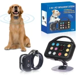 Plkm Wireless Dog Fence Indoor Outdoor Wireless Fence Dog Training Collar 3 in 1 Pet Intelligent System, Out-of-Range Reminder AI Technology, Adjustable Range Shock Strength,...