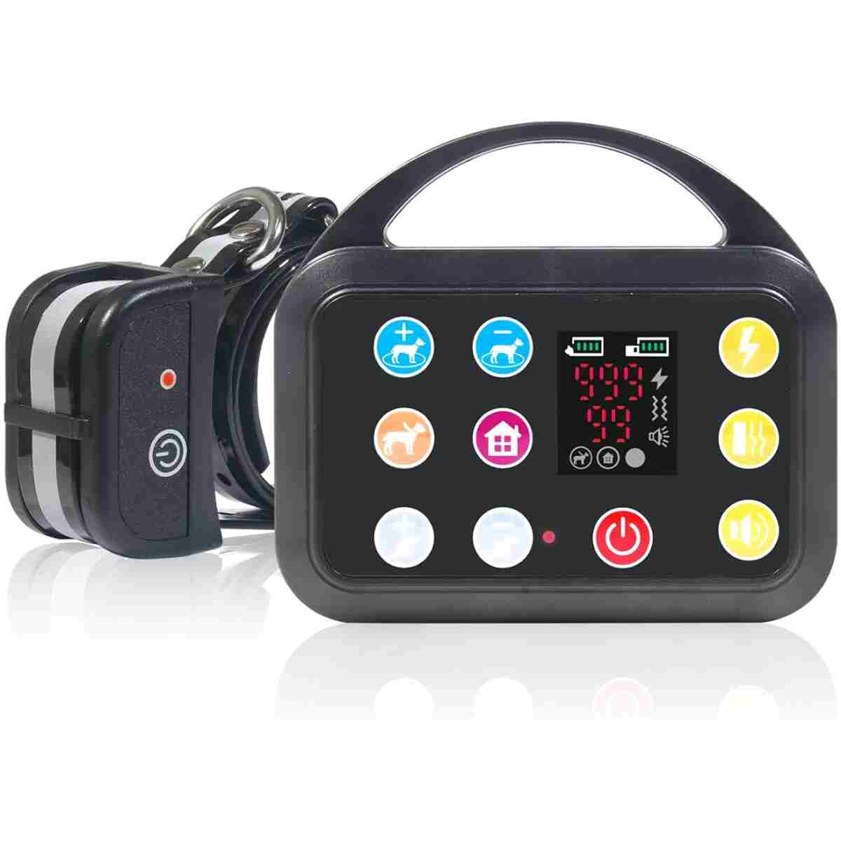 Plkm Wireless Dog Fence Indoor Outdoor Wireless Fence Dog Training Collar 3 in 1 Pet Intelligent System, Out-of-Range Reminder AI Technology, Adjustable Range Shock Strength,...