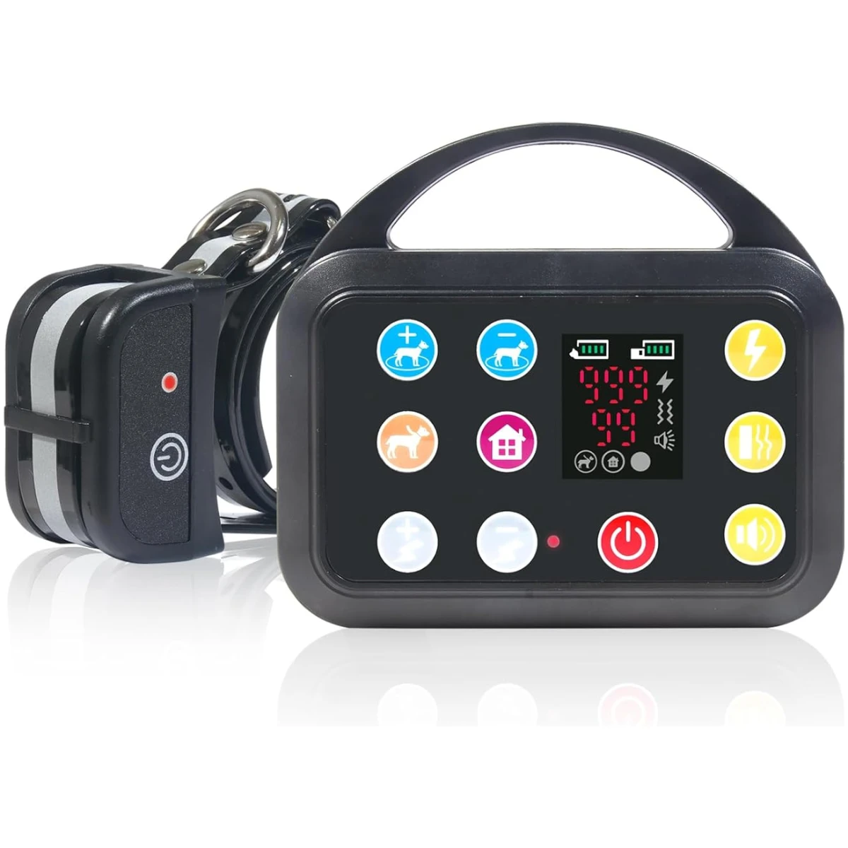 Plkm Wireless Dog Fence Indoor Outdoor Wireless Fence Dog Training Collar 3 in 1 Pet Intelligent System, Out-of-Range Reminder AI Technology, Adjustable Range Shock Strength,...