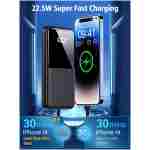Portable Charger Power Bank - 15000mAh Fast Charging Powerbank Battery Pack with Built in USB-C(22.5W) and iOS(20W) Output Cable Compatible with iPhone Android Samsung etc (1...