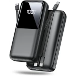 Portable Charger Power Bank - 15000mAh Fast Charging Powerbank Battery Pack with Built in USB-C(22.5W) and iOS(20W) Output Cable Compatible with iPhone Android Samsung etc (1...