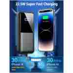 Portable Charger Power Bank - 15000mAh Fast Charging Powerbank Battery Pack with Built in USB-C(22.5W) and iOS(20W) Output Cable Compatible with iPhone Android Samsung etc (1...