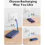 Portable Charger with Built in Cables, Portable Charger with Cords Wires Slim 10000mAh Travel Essentials Battery Pack 6 Outputs 3A High Speed Power Bank for iPhone Samsung Pixel...