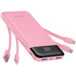 Portable Charger with Built in Cables, Portable Charger with Cords Wires Slim 10000mAh Travel Essentials Battery Pack 6 Outputs 3A High Speed Power Bank for iPhone Samsung Pixel...