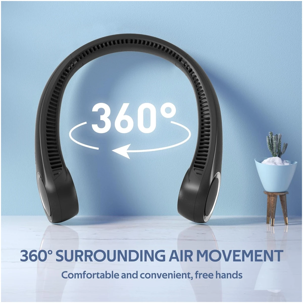 Portable Neck Fan, Hands Free Bladeless Fan, 360° Cooling Personal Fan,Wearable Quiet Fan for Outdoor Indoor, Birthday Gifts for Men Women Mom Dad, 4000mAh Battery USB...
