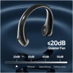 Portable Neck Fan, Hands Free Bladeless Fan, 360° Cooling Personal Fan,Wearable Quiet Fan for Outdoor Indoor, Birthday Gifts for Men Women Mom Dad, 4000mAh Battery USB...