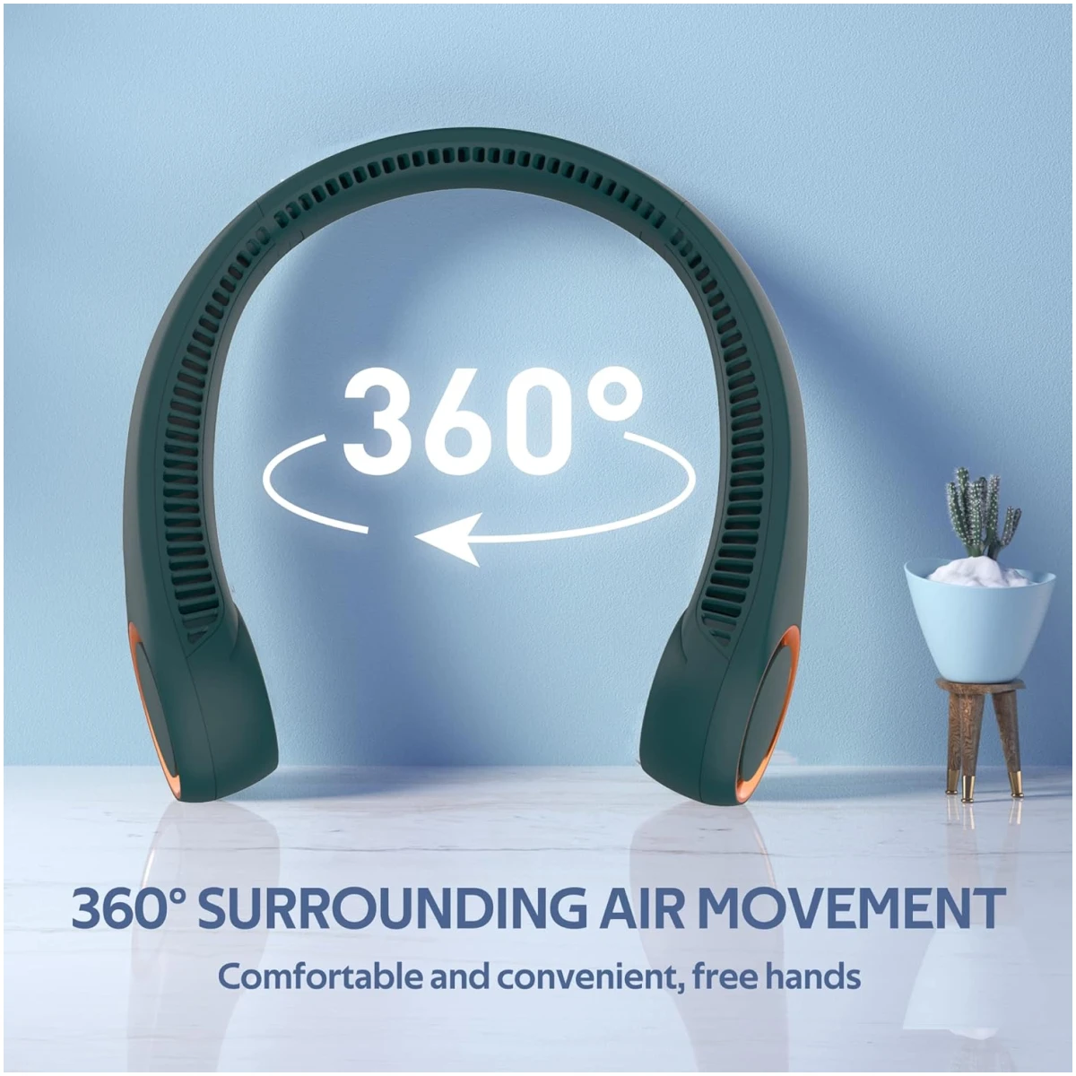 Portable Neck Fan, Hands Free Bladeless Fan, 360° Cooling Personal Fan,Wearable Quiet Fan for Outdoor Indoor, Birthday Gifts for Men Women Mom Dad, 4000mAh Battery USB...
