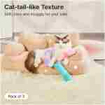 Potaroma Cat Toys Pillows, 3 Pcs, Soft and Durable Cat Crinkle Sound with Catnip Inside, Interactive Indoor Kitten Kicker, Promotes Kitty Exercise