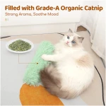 Potaroma Cat Toys Pillows, 3 Pcs, Soft and Durable Cat Crinkle Sound with Catnip Inside, Interactive Indoor Kitten Kicker, Promotes Kitty Exercise