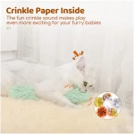 Potaroma Cat Toys Pillows, 3 Pcs, Soft and Durable Cat Crinkle Sound with Catnip Inside, Interactive Indoor Kitten Kicker, Promotes Kitty Exercise
