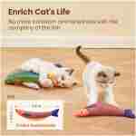 Potaroma Cat Toys Saury Fish, 3 Pack, Catnip Crinkle Sound, Soft and Durable, Interactive Kitten Kicker for Indoor Kitty Exercise 9.4 Inches for All Breeds