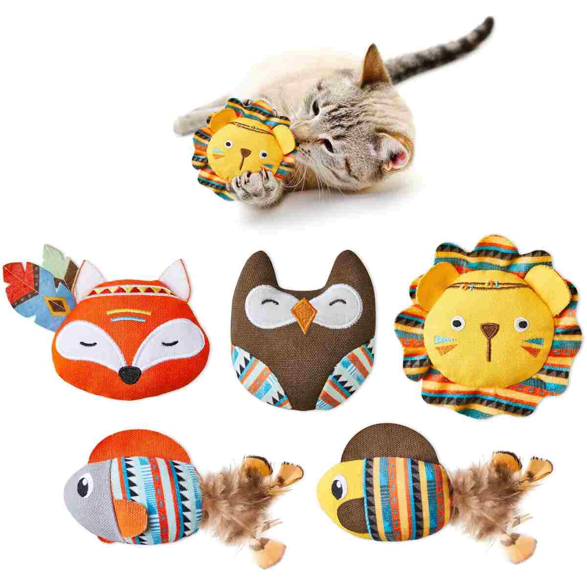 Potaroma Cat Toys Saury Fish, 3 Pack, Catnip Crinkle Sound, Soft and Durable, Interactive Kitten Kicker for Indoor Kitty Exercise 9.4 Inches for All Breeds