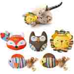 Potaroma Cat Toys Saury Fish, 3 Pack, Catnip Crinkle Sound, Soft and Durable, Interactive Kitten Kicker for Indoor Kitty Exercise 9.4 Inches for All Breeds