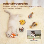 Potaroma Cat Toys Saury Fish, 3 Pack, Catnip Crinkle Sound, Soft and Durable, Interactive Kitten Kicker for Indoor Kitty Exercise 9.4 Inches for All Breeds