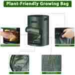 Potato Grow Bags, 4 Pack 10 Gallon with Flap and Handles Planter Pots for Onion, Fruits, Tomato, Carrot - Green