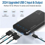 Power Bank 10000mAh Portable Charger Slim External Battery Pack with 2 USB 2.4A Outputs and USB C In/Out Compatible with Huawei iPhone 16 15 14 13 12 iPad Samsung Galaxy S20...