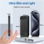 Power Bank 10000mAh Portable Charger Slim External Battery Pack with 2 USB 2.4A Outputs and USB C In/Out Compatible with Huawei iPhone 16 15 14 13 12 iPad Samsung Galaxy S20...
