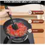 Premium Meat Chopper for Ground Beef - Heat Resistant Meat Masher - Kitchen Tools & Gadgets - Durable Ground Beef Smasher - Non Stick Hamburger Grinder - Cook Ground Meat with...
