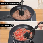 Premium Meat Chopper for Ground Beef - Heat Resistant Meat Masher - Kitchen Tools & Gadgets - Durable Ground Beef Smasher - Non Stick Hamburger Grinder - Cook Ground Meat with...
