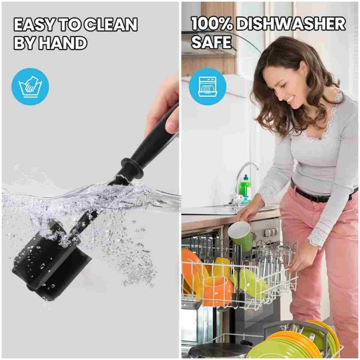 Premium Meat Chopper for Ground Beef - Heat Resistant Meat Masher - Kitchen Tools & Gadgets - Durable Ground Beef Smasher - Non Stick Hamburger Grinder - Cook Ground Meat with...