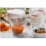 Pyrex Essentials (3-Pack) Glass Measuring Cups Set, (1, 2 & 4 Cup) Measuring Cups For Prepping, Baking and Cooking, Preheated Oven, Dishwasher, Freezer, and Microwave Safe
