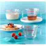 Pyrex Essentials (3-Pack) Glass Measuring Cups Set, (1, 2 & 4 Cup) Measuring Cups For Prepping, Baking and Cooking, Preheated Oven, Dishwasher, Freezer, and Microwave Safe