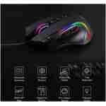 Redragon M612 Predator RGB Gaming Mouse, 8000 DPI Wired Optical Mouse with 11 Programmable Buttons & 5 Backlit Modes, Software Supports DIY Keybinds Rapid Fire Button