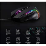 Redragon M612 Predator RGB Gaming Mouse, 8000 DPI Wired Optical Mouse with 11 Programmable Buttons & 5 Backlit Modes, Software Supports DIY Keybinds Rapid Fire Button