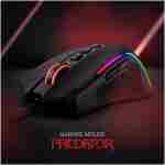 Redragon M612 Predator RGB Gaming Mouse, 8000 DPI Wired Optical Mouse with 11 Programmable Buttons & 5 Backlit Modes, Software Supports DIY Keybinds Rapid Fire Button