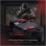 Redragon M612 Predator RGB Gaming Mouse, 8000 DPI Wired Optical Mouse with 11 Programmable Buttons & 5 Backlit Modes, Software Supports DIY Keybinds Rapid Fire Button