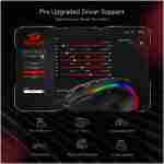 Redragon M612 Predator RGB Gaming Mouse, 8000 DPI Wired Optical Mouse with 11 Programmable Buttons & 5 Backlit Modes, Software Supports DIY Keybinds Rapid Fire Button