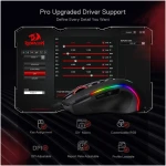 Redragon M612 Predator RGB Gaming Mouse, 8000 DPI Wired Optical Mouse with 11 Programmable Buttons & 5 Backlit Modes, Software Supports DIY Keybinds Rapid Fire Button