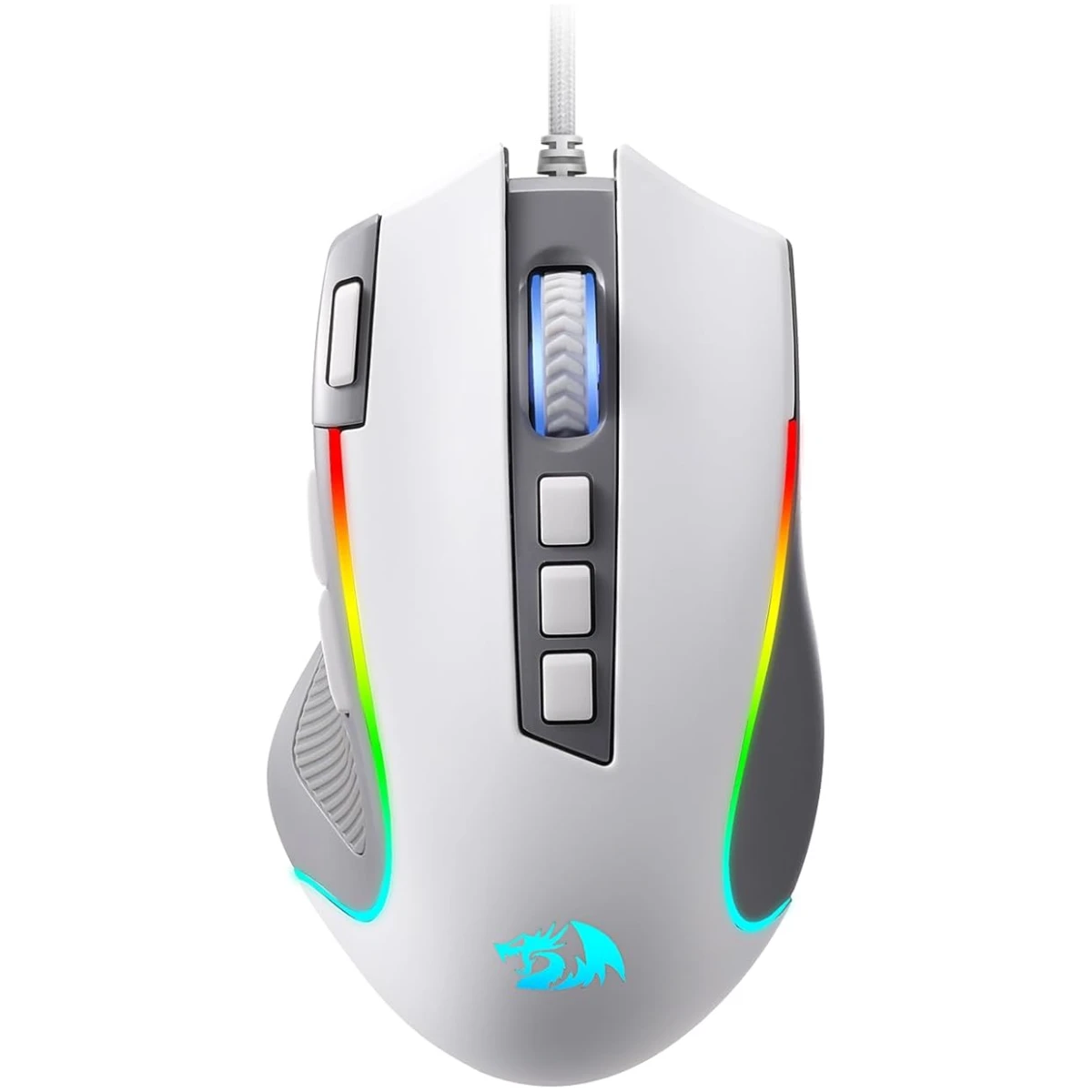 Redragon M612 Predator RGB Gaming Mouse, 8000 DPI Wired Optical Mouse with 11 Programmable Buttons & 5 Backlit Modes, Software Supports DIY Keybinds Rapid Fire Button