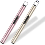 REIDEA Candle Lighter - Long USB Rechargeable Arc Windproof Flameless Lighter with Safety Switch for Home, Kitchen, BBQ, Camping, Stove