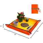 Repotting Mat for Indoor Plant Transplanting and Potting Soil Mess Control Portable Succulent Planting Potting Tray Gardening Gifts for Women Men Plant Lover Gifts (Orange 27" x...