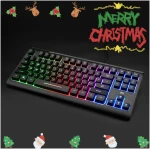 Rii Computer Keyboard, Wired USB Compact Keyboard with RGB Backlit,Silent Keystroke for Home Office,Working or Primer Gaming, Compatible with Laptop,PC,Windows,Mac